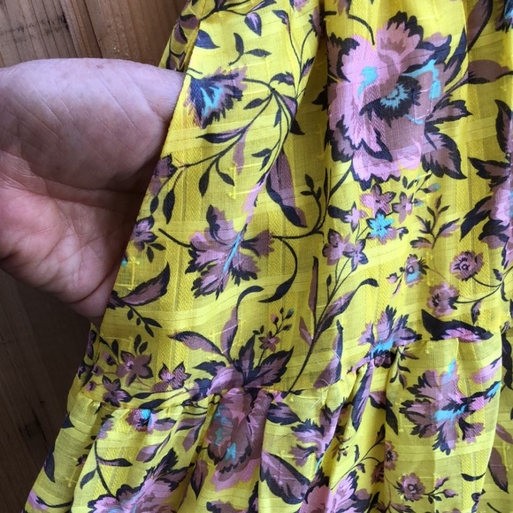 ANTHROPOLOGIE Clarabelle Maxi Skirt yellow with florals SIZE M NWT - Picture 9 of 15